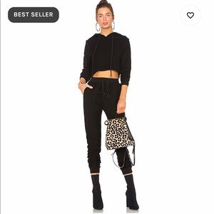 Revolve Danielle Guizio DG Sweatsuit Black